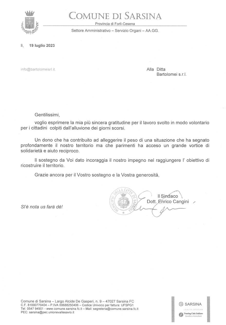 Recensioni - Bartolomei Srl